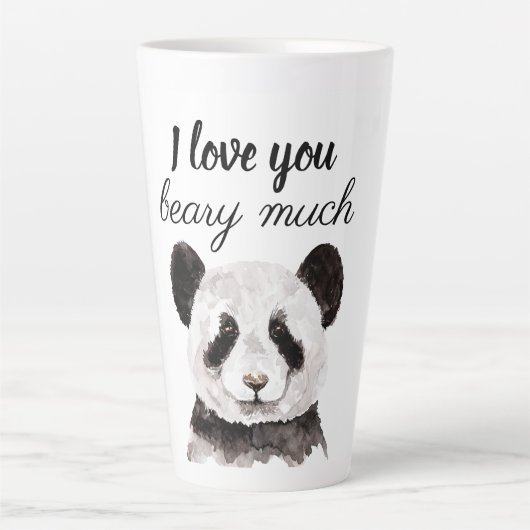 Moderne ich Liebe, dass Sie viel schwarz und weiß  Milchtasse (Vorderseite)