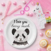 Moderne ich Liebe, dass Sie viel schwarz und weiß  Pappteller (Party)