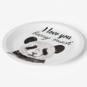 Moderne ich Liebe, dass Sie viel schwarz und weiß  Pappteller (Schrägansicht)