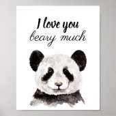 Moderne ich Liebe, dass Sie viel schwarz und weiß  Poster (Vorne)