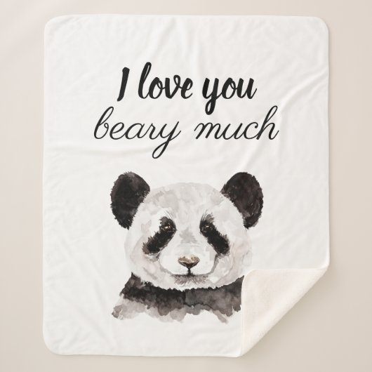 Moderne ich Liebe, dass Sie viel schwarz und weiß Sherpadecke (Vorderseite)