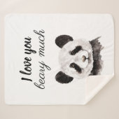 Moderne ich Liebe, dass Sie viel schwarz und weiß  Sherpadecke (Vorderseite (Horizontal))