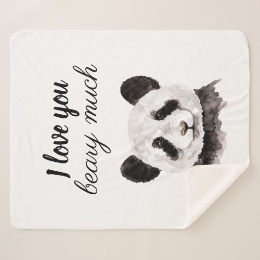 Moderne ich Liebe, dass Sie viel schwarz und weiß Sherpadecke (Vorderseite (Horizontal))