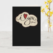 Moderne ich Liebe Sie immer Black Husband Ehepartn Karte (Gelbe Blume)