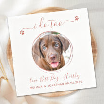 Moderne ich tue zu Rose Gold Pet Foto Hochzeit