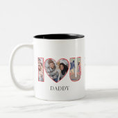 Moderne ich ♥ U Custom I Liebe You Daddy Mommy 4 F Zweifarbige Tasse (Links)