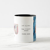 Moderne ich ♥ U Custom I Liebe You Daddy Mommy 4 F Zweifarbige Tasse (Mittel)