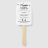 Moderne Icon-Hochzeitsprogramm & Sommer-Schedule-F Fächer (Rückseite)