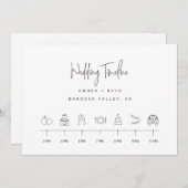 Moderne Icons Wedding Timeline Order of Events Car (Vorne/Hinten)
