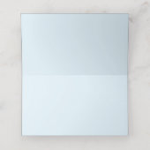 Moderne Icy Blue Wedding Folding Platzkarte (Innenseite Aufgefaltet)