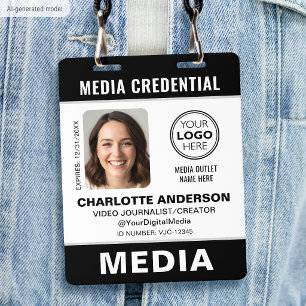 Moderne ID-Foto-Medien-Press-Logo-Sicherheit Schwa Ausweis