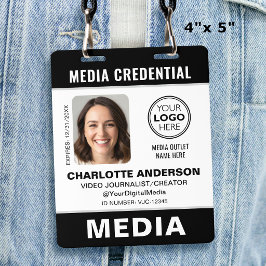 Moderne ID-Foto-Medien-Press-Logo-Sicherheit Schwa Ausweis