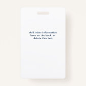 Moderne ID für Firmenmitarbeiter mit Foto und Logo Ausweis (Rückseite)