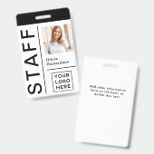 Moderne ID für Firmenmitarbeiter mit Foto und Logo Ausweis (Front & Back)