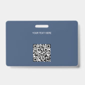 Moderne ID-Kartenfirma Logofoto QR-Code navy Ausweis (Rückseite)