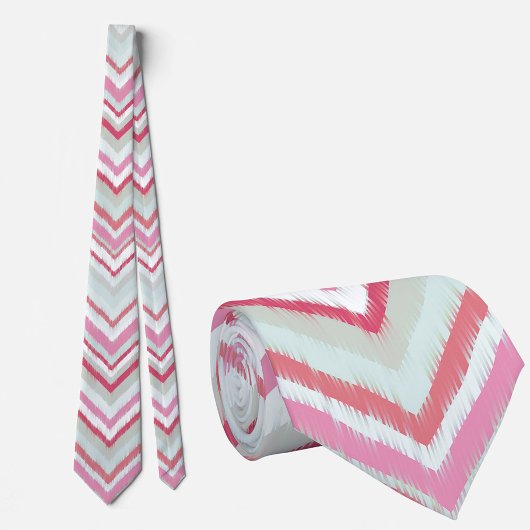 Moderne Ikat-Chevron-Zickzack-Muster Krawatte