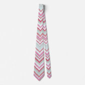 Moderne Ikat-Chevron-Zickzack-Muster Krawatte (Vorderseite)