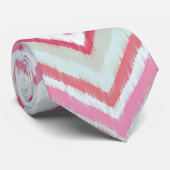 Moderne Ikat-Chevron-Zickzack-Muster Krawatte (Gerollt)