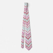 Moderne Ikat-Chevron-Zickzack-Muster Krawatte (Rückseite)