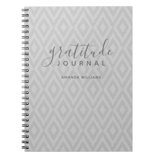 Moderne Ikat Muster Dankbarkeit Journal CHOOSE COL Notizblock (Vorderseite)