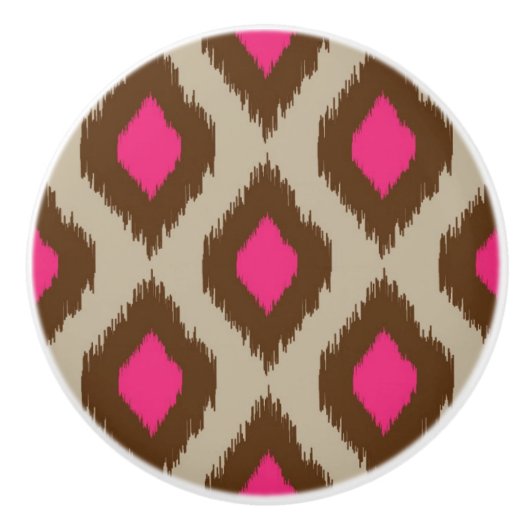 Moderne Ikat-Muster Keramikknauf (Vorderseite)