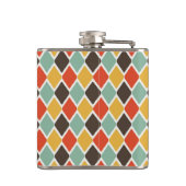 Moderne Ikat-Stammesmode Muster Flachmann (Rückseite)