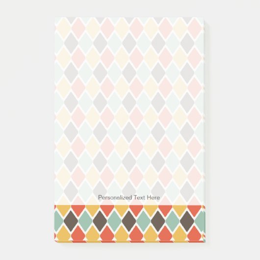 Moderne Ikat-Stammesmode Muster Post-it Klebezettel (Vorderseite)