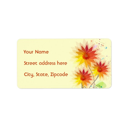 Moderne Illustration Adressaufkleber (Vorne)