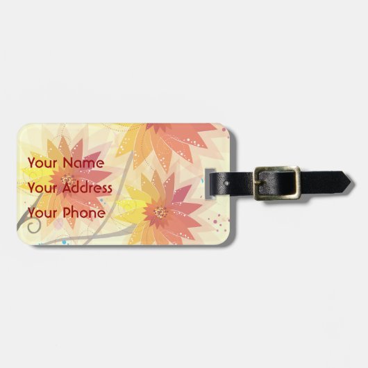 Moderne Illustration Gepäckanhänger (Vorderseite horizontal)