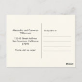 Moderne Illustration Wir haben neue Zuhause-Adress Postkarte (Rückseite)