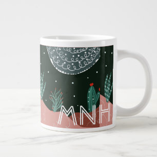 Moderne illustrierte botanische Kaktuszeichnungen Jumbo-Tasse