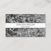 Moderne Imitat aus Abstraktem Schwarz-Weiß-Foto Ma Visitenkarte (Vorderseite)