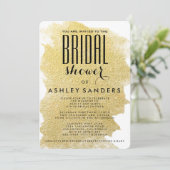 MODERNE IMITAT GOLD EINLADUNG (Stehend Vorderseite)