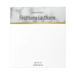 Moderne Imitat Grauer Marmor vom Schreibtisch aus Notizblock