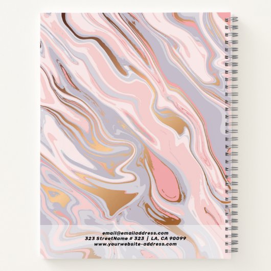 Moderne Imitat mit Marmorstruktur Notizblock (Rückseite)