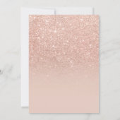 Moderne Imitat Rose Gold Glitzer Typografie Sweet Einladung (Rückseite)