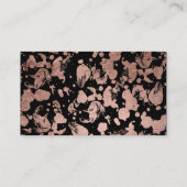 Moderne Imitat-Rosen-Goldbrushstrokes Microblading Visitenkarte (Rückseite)