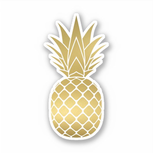 Moderne Imitate Ananas-Sticker Aufkleber (Vorderseite)