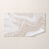 Moderne Imitate aus weißem Marmor Gold Glitzer Badhandtuch Set (Handtuch)