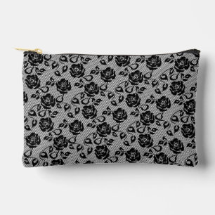 Moderne Imitate Black Lace Fishnet Zubehörtasche