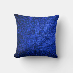 Moderne Imitate Blauer Leder Textur Kissen