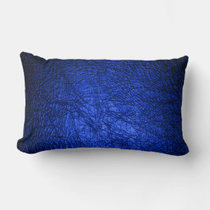 Moderne Imitate Blauer Leder Textur Lendenkissen