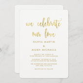 Moderne Imitate - Einladung zur White Wedding (Vorne/Hinten)