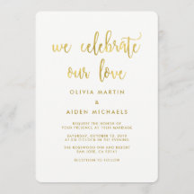 Moderne Imitate - Einladung zur White Wedding