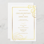 Moderne Imitate Foil Blühte Hochzeitseinladung Einladung (Vorne/Hinten)