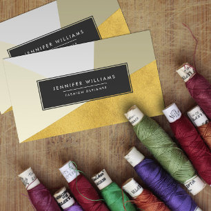 Moderne Imitate Geometrische Formen des Golfs Foil Visitenkarte