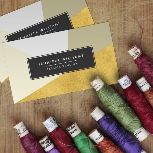 Moderne Imitate Geometrische Formen des Golfs Foil Visitenkarte