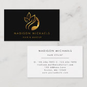 Moderne Imitate Gold Abstrakte Haarfärbemittel Visitenkarte (Vorne/Hinten)