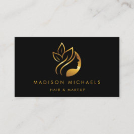 Moderne Imitate Gold Abstrakte Haarfärbemittel Visitenkarte