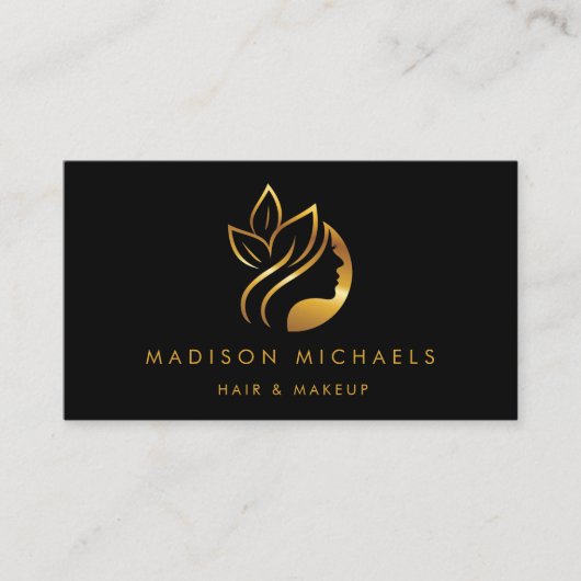Moderne Imitate Gold Abstrakte Haarfärbemittel Visitenkarte (Vorderseite)